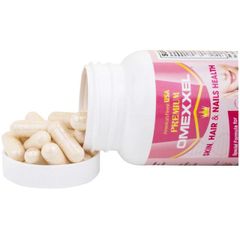 Viên uống bổ sung collagen, giúp làm đẹp da, tóc, móng chắc khỏe Premium Omexxel Skin Hair & Nails Health (60 viên)
