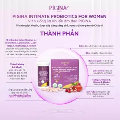 Viên Uống Lợi Khuẩn Pigina Hàn Quốc 30 Viên Hỗ Trợ Đường Ruột Tăng Đề Kháng Cho Nữ