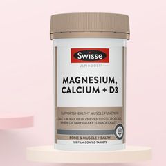 Viên uống Swisse Ultiboost Magnesium , Calcium + D3 |120 & 180 viên| Nâng cao sức khỏe cơ bắp & Phòng chống loãng xương [S/P Chuẩn Úc]