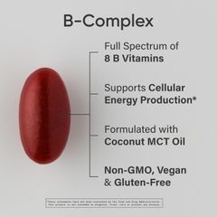 Viên Uống Bổ Sung Vitamin B Complex Sports Research Hỗ Trợ Sức Khỏe Tuần Hoàn Máu Thần Kinh Khoẻ Mạnh - YoungFit