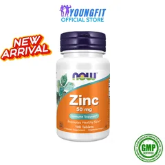 Viên Bổ Sung Kẽm Hữu Cơ Zinc Gluconate NOW Hỗ Trợ Nâng Cao Đề Kháng Giảm Mụn Điều Hòa Tiết Tố - YoungFit