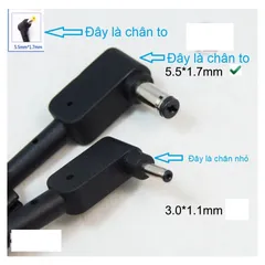 Sạc Laptop Acer 19V - 2.37A - 45W  3.0*1.1mm chân nhỏ  / 5.5*1.7mm chân to