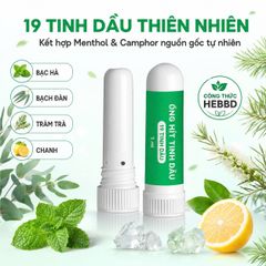 Ống Hít Tinh Dầu Puressentiel Resp OK 1ml, 19 Tinh Dầu, Menthol & Camphor, Từ 7 Tuổi, Made in France