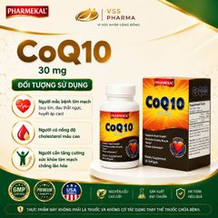 Co- enzym Q10 30MG hộp 30 viên PHARMEKAL – USA
