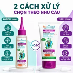 Tinh Chất Diệt Chấy Trứng Chấy Puressentiel 2 trong 1 100ML - Hiệu quả Loại bỏ Chấy và Trứng Chấy, cho Cả Gia Đình