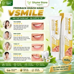 Kem Đánh Răng Vsmile 150g - Hương Cà Phê Bạc Hà, Làm Sạch Răng, Hơi Thở Thơm Mát, Bảo Vệ Nướu, Chăm Sóc Răng Miệng Tự Nhiên