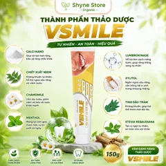 Kem Đánh Răng Vsmile 150g - Hương Cà Phê Bạc Hà, Làm Sạch Răng, Hơi Thở Thơm Mát, Bảo Vệ Nướu, Chăm Sóc Răng Miệng Tự Nhiên