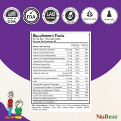 Viên Nhai NuBest Tall Kids 2 tuổi - 9 tuổi thời điểm vàng giúp bé phát triển chiều cao và trí não 90 viên sản xuất Mỹ