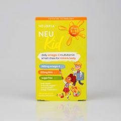 (Có tem) Kẹo Thạch Dẻo Neubria Neu Kid Omega 3 + Multivitamin Chính Hãng Hỗ Trợ Phát Triển Não Bộ, Thị Lực, Bổ Sung Vitamin Cho Bé, Hỗ Trợ Ăn Ngon Nhập Khẩu Anh Quốc