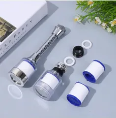 (Combo 02) Đầu nối vòi nước tích hợp bông lọc hoạt tính xoay 360