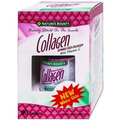 Viên uống giúp đẹp da, móng, tóc chắc khỏe, hỗ trợ chống oxy hoá Hydro-lyzed Collagen With Vitamin C Nature's Bounty (90 viên)