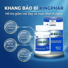 Viên uống hỗ trợ giảm mụn nhọt, da khô, nứt nẻ, lở ngứa của bệnhh vảy nến Khang Bảo Bì Kingphar (60 viên)