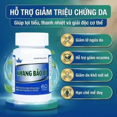 Viên uống hỗ trợ giảm mụn nhọt, da khô, nứt nẻ, lở ngứa của bệnhh vảy nến Khang Bảo Bì Kingphar (60 viên)