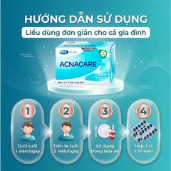 Viên hỗ trợ làm đẹp da Acnacare Mega (3 vỉ x 10 viên)