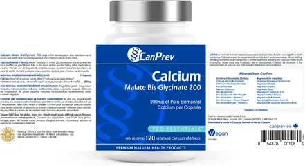 Viên Uống Bổ Sung Canxi Hữu Cơ Calcium Malate Bis Glycinate CanPrev Nhập Canada Tăng Cường Sức Khỏe Xương Khớp (Hộp120 viên) - YoungFit