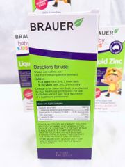 Siro Kẽm dành cho trẻ từ 1 tuổi trở lên - 13 tuổi Brauer Kids Liquid Zinc |200 mL| Tăng sức đề kháng & Thúc đẩy sự phát triển toàn diện [S/P Chuẩn Úc]
