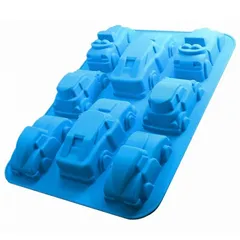Khuôn silicone làm rau câu, socola 8 chiếc xe hơi – Mã 1386