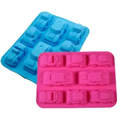 Khuôn silicone làm rau câu, socola 8 chiếc xe hơi – Mã 1386