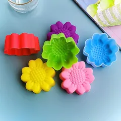 Bộ 10 khuôn rau câu silicone hoa hướng dương 3 lớp – Mã 1163
