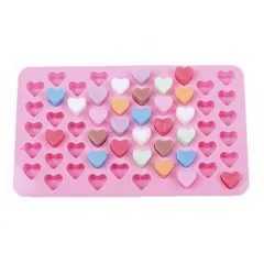 Khuôn silicone làm kẹo dẻo chip chip, socola, rau câu 55 hình trái tim - Mã 1248