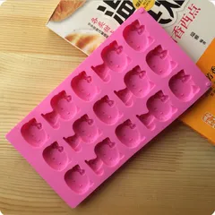 Khuôn silicon làm rau câu, socola 15 mèo Kitty - Mã số 1244 790381