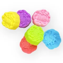 Bộ 10 khuôn silicon 3 lớp làm bánh, rau câu, bánh bông lan, bánh da lợn hoa cúc mâm xôi – Mã số 1180 790418