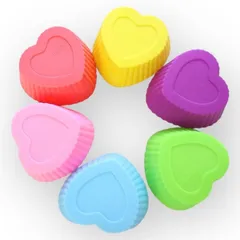 Bộ 10 khuôn silicon 3 lớp làm bánh, rau câu, bánh bông lan, bánh da lợn hình tim – Mã số 1140 790462
