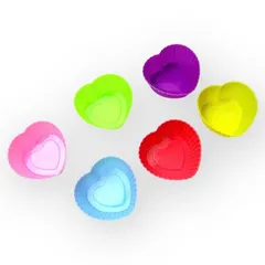 Bộ 10 khuôn silicon 3 lớp làm bánh, rau câu, bánh bông lan, bánh da lợn hình tim – Mã số 1140 790462