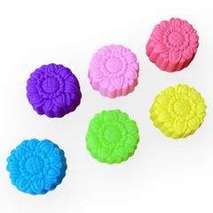 Bộ 10 khuôn silicon 3 lớp làm bánh, rau câu, bánh bông lan, bánh da lợn hoa hướng dương 3 chiều – Mã số 1210 790515