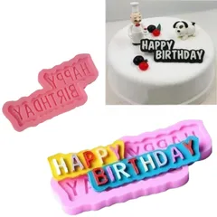 Khuôn silicon làm bánh rau câu, socola sinh nhật chữ Happy Birthday - Mã số 1375