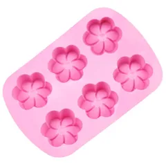 Khuôn rau câu silicone 6 hoa mai – Mã 1482