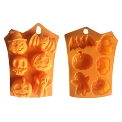 Khuôn silicone làm rau câu, socola 6 hình Halloween – Mã 1495