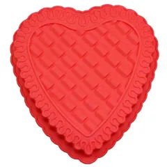 Khuôn silicone làm bánh, rau câu trái tim đan xen - Loại 24 cm – Mã 1105