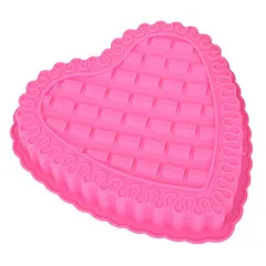 Khuôn silicone làm bánh, rau câu trái tim đan xen - Loại 24 cm – Mã 1105