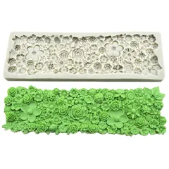 Khuôn silicone làm viền rau câu, fondant hoa dại - Mã 1723