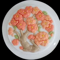 Khuôn rau câu sinh nhật, cưới hỏi hoa mai – Khuôn hình tròn loại 20 cm - Mã số 1276 790616