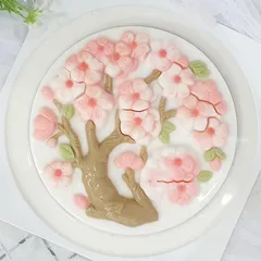 Khuôn rau câu sinh nhật, cưới hỏi hoa mai – Khuôn hình tròn loại 20 cm - Mã số 1276 790616