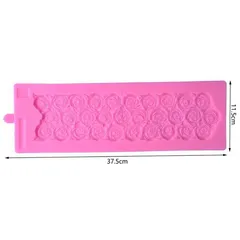 Khuôn silicone làm viền rau câu, fondant, socola 30 hoa hồng - Mã 1072