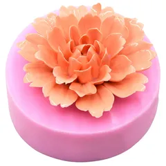 Khuôn rau câu silicon hoa mẫu đơn tầng - Kích thước 11 cm - Mã số 1353