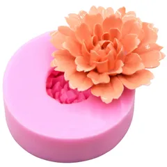 Khuôn rau câu silicon hoa mẫu đơn tầng - Kích thước 11 cm - Mã số 1353