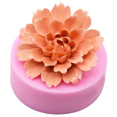 Khuôn rau câu silicon hoa mẫu đơn tầng - Kích thước 11 cm - Mã số 1353