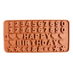 Khuôn rau câu silicone Happy Birthday - Mã 1297