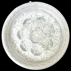 Khuôn rau câu sinh nhật 8 hoa hồng kèm lá - Kích thước 30 cm – Mã số 1015