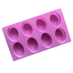 Khuôn silicone làm rau câu 8 hình Oval - Mã 1052