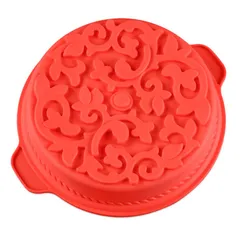 Khuôn silicone làm bánh, rau câu hình tròn hoa văn kiểu - Loại 28 cm – Mã 1141