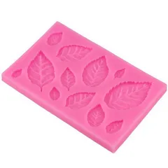 Khuôn rau câu silicone 12 lá hoa hồng lớn, nhỏ - Mã 1089