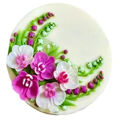 Khuôn silicone làm bánh, rau câu, socola hoa lan hồ điệp - Loại 8 cm - Mã 1688