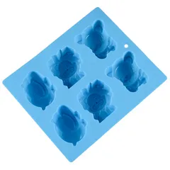 Khuôn silicone làm rau câu, socola 6 con hà mã, sư tử và gấu – Mã 1391