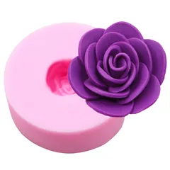 Bộ 3 khuôn silicone làm bánh, rau câu hoa hồng, hoa cúc đơn và lá - Mã 1120