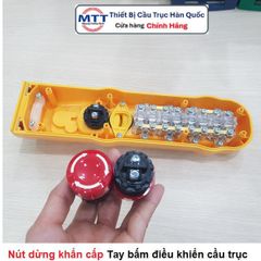 Nút dừng khẩn cấp E STOP tay bấm điều khiển cầu trục thương hiệu KG AUTO cấp bảo vệ IP65 điện áp 250V 6A